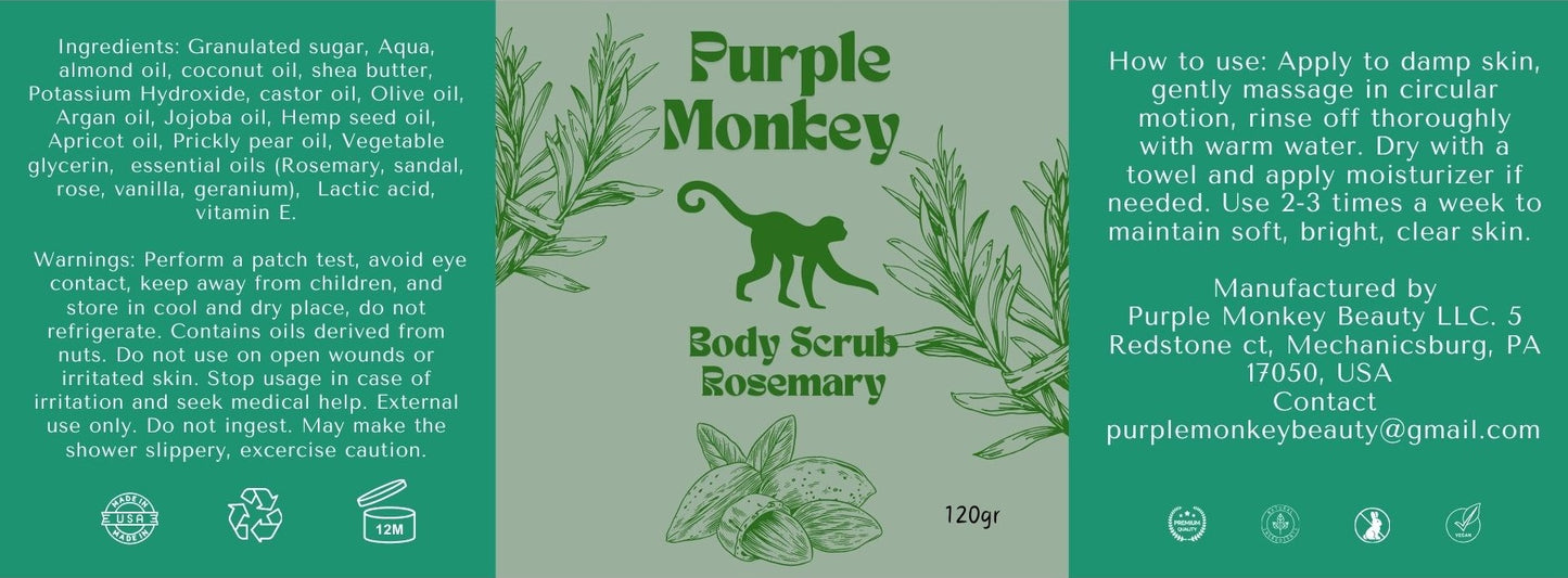 Natural sugar body scrub 100gr