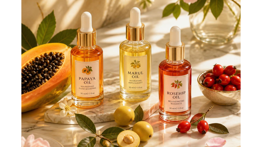 Rosehip, Marula & Papaya Oils: The Brightening Trio in Our Face Oils and Creams