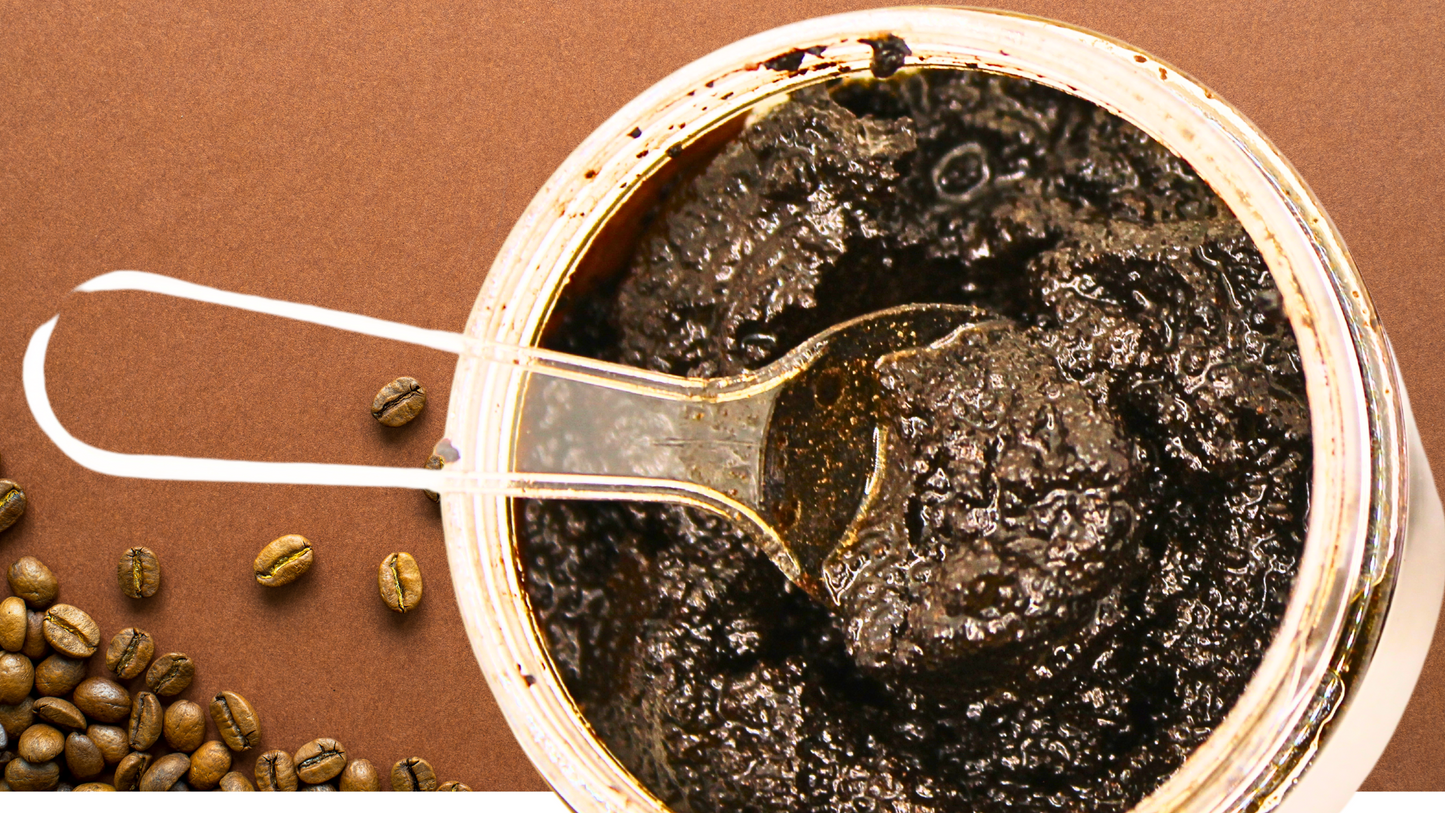 Coffee scrub - cleans, scrubs, moistures, de-tanning, glowing complexion