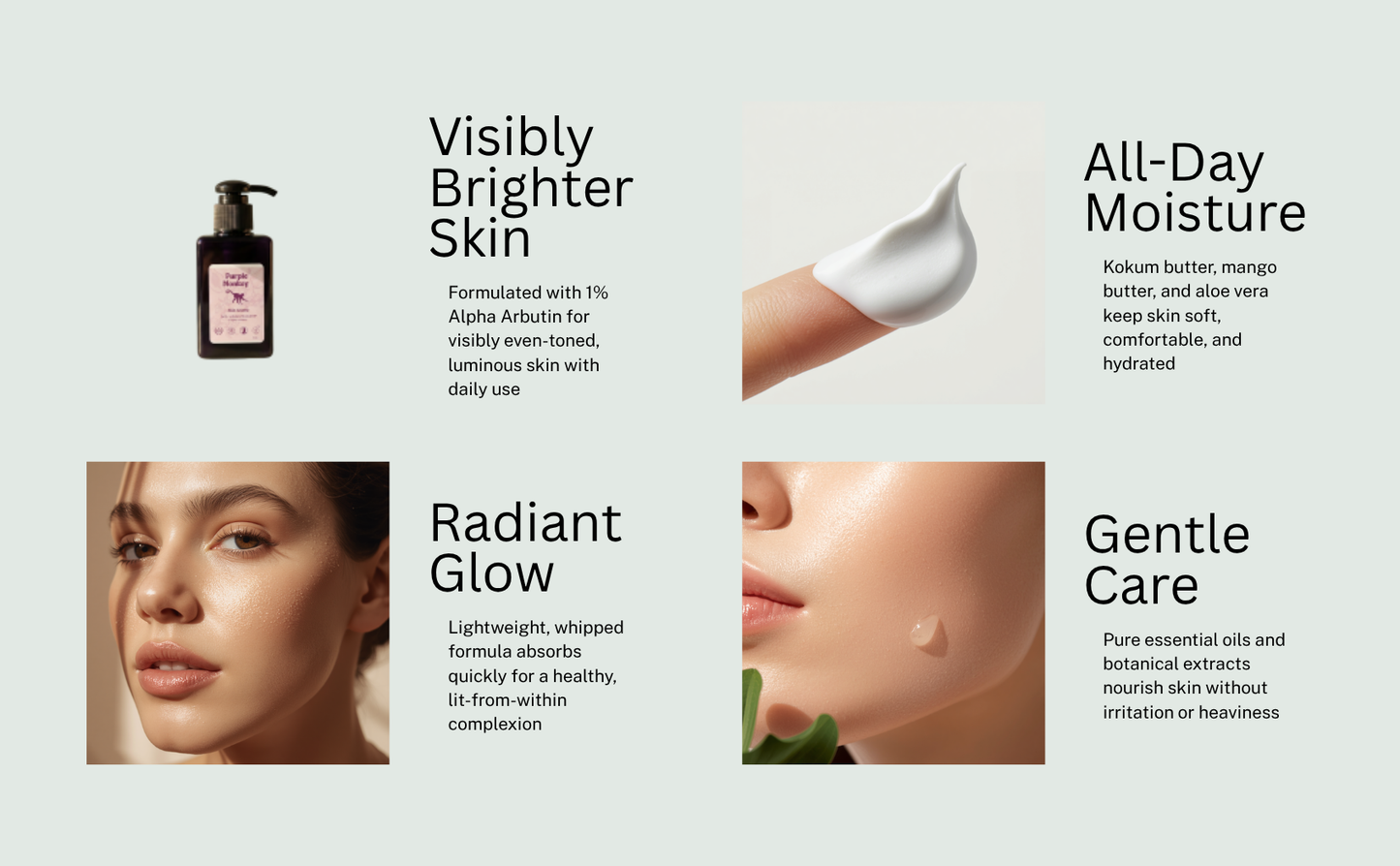 Alpha Glow brightening cream with gentle botanicals for a healthy skin glow