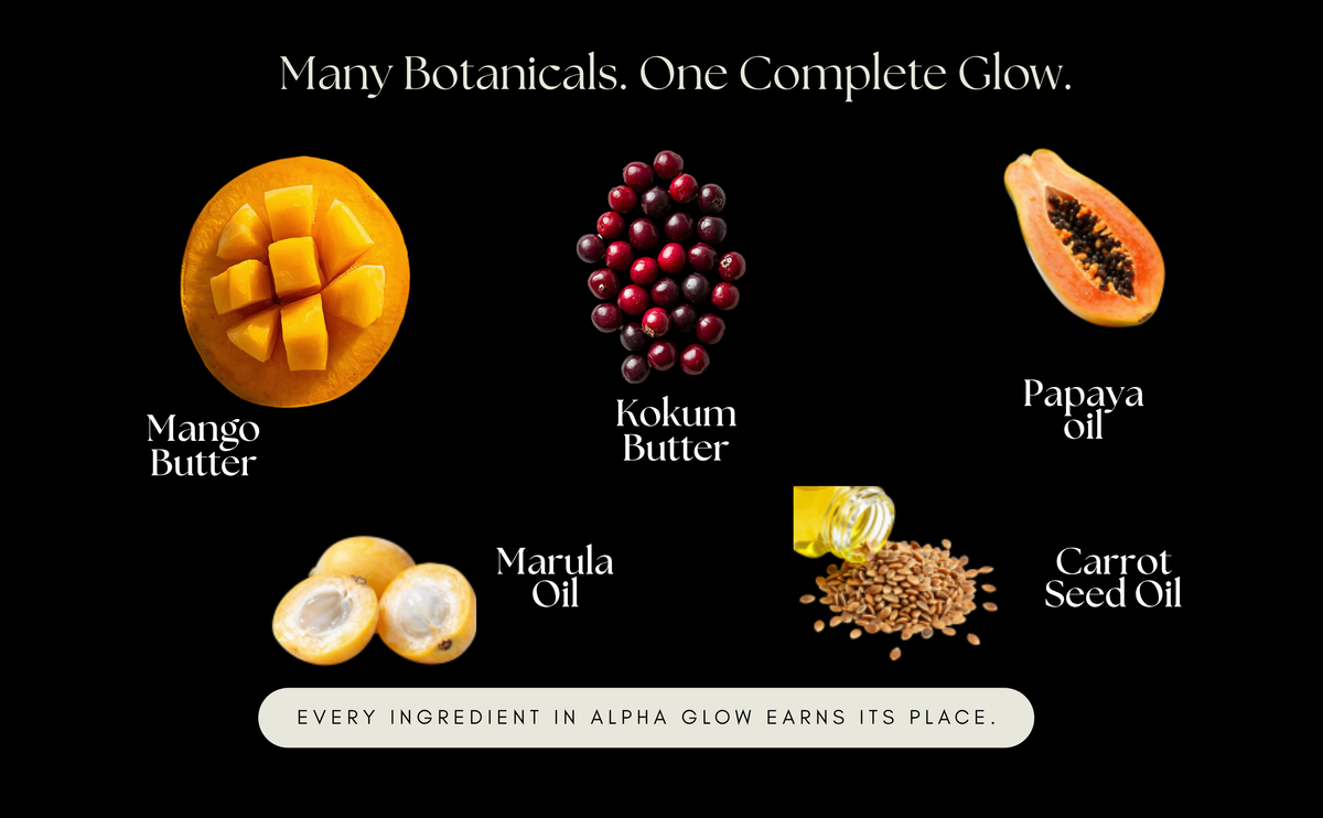 Purple Monkey Beauty Alpha Glow cream for bright, smooth, hydrated skin