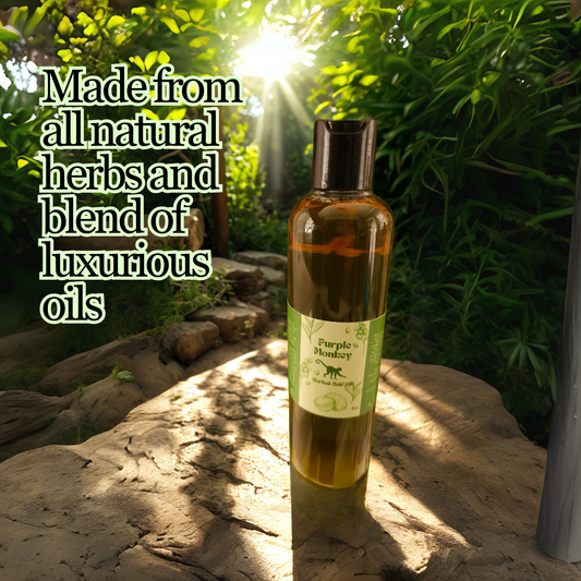 Purple Monkey Beauty Herbal Hair Oil for hair growth and scalp nourishment