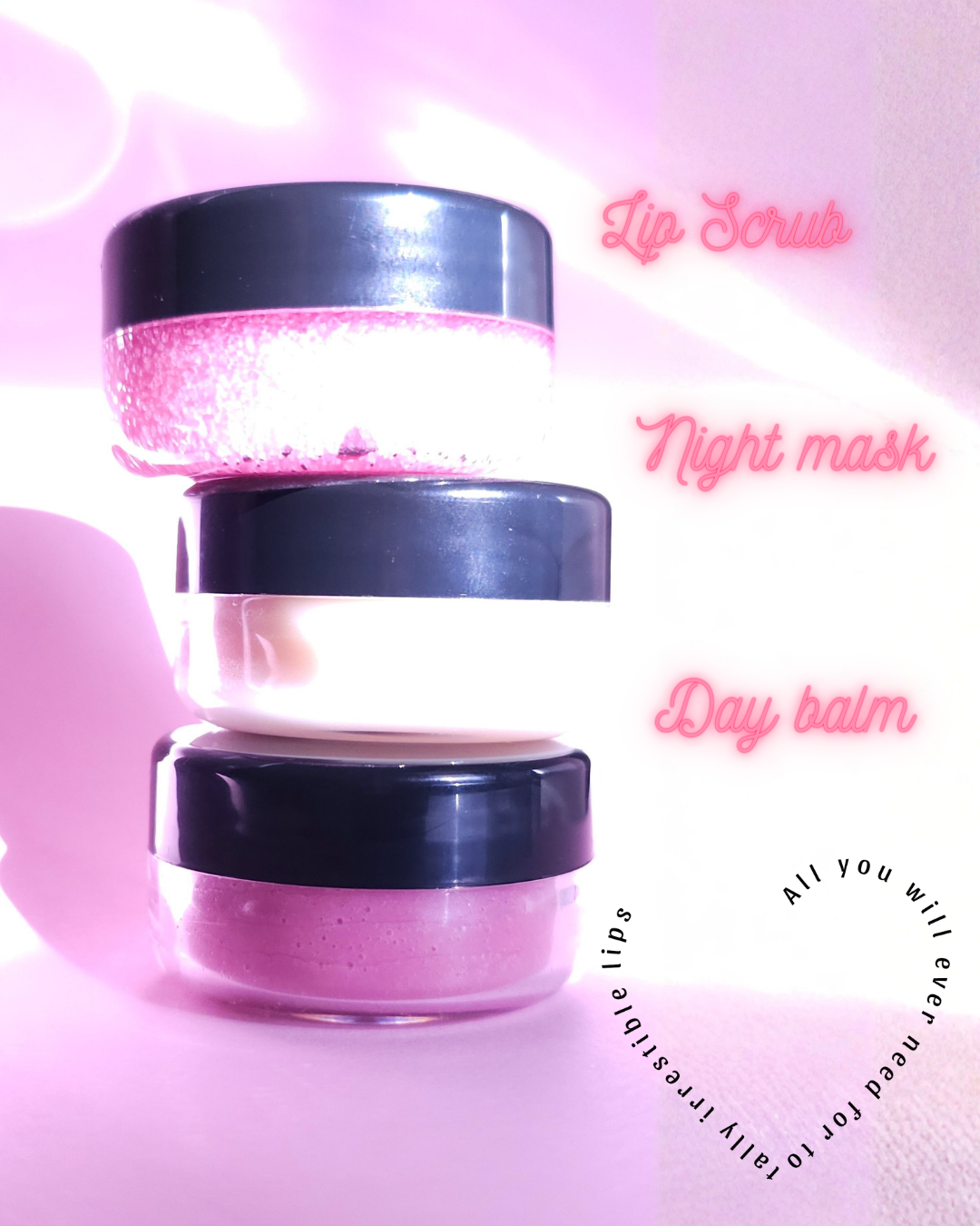 Hydrating lip care set with balm and scrub for naturally kissable lips
